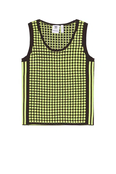 Adidas Originals Wales Bonner Slim-fit Open-knit Recycled Crochet-knit Tank Top In Multi