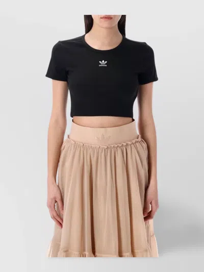 Adidas Originals Essentials Ribbed T-shirt In Black