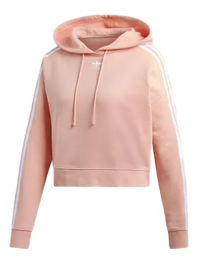 Adidas Originals Cropped Hoodie In Pink