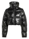 Adidas Originals Shiny Finish Cropped Puffer Jacket In Black