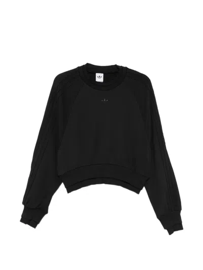 Adidas Originals Cropped Raglan-sleeve Sweater In Multi