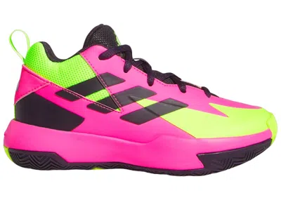 Pre-owned Adidas Originals Cross 'em Up Select Mid Sneakers In Lucid Pink/aurora Black/lucid Lemon