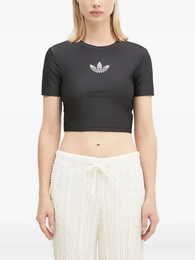 Adidas Originals Crystal-embellished Short-sleeve T-shirt In Black