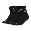 Adidas Originals Cushion Sport Womens Multi-pack 3 Pair Quarter Ankle Socks In Black