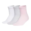 Adidas Originals Cushion Sport Womens Multi-pack 3 Pair Quarter Ankle Socks In Pink