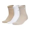 Adidas Originals Cushion Sport Womens Multi-pack 3 Pair Quarter Ankle Socks In Sand