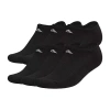 Adidas Originals Cushioned Womens 6 Pair No Show Socks In Black