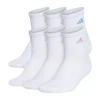 Adidas Originals Cushioned Womens 6 Pair Quarter Ankle Socks In White