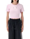 Adidas Originals Adidas Campus 2000 Back Cutout Rib Crop T-shirt In Pink