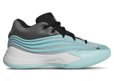 Pre-owned Adidas Originals Dame 10 Sneakers In Flash Aqua/core Black/grey Two