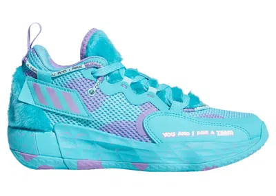 Pre-owned Adidas Originals Dame 7 Extply Monsters Inc. Sulley Sneakers In Pulse Aqua/sonic