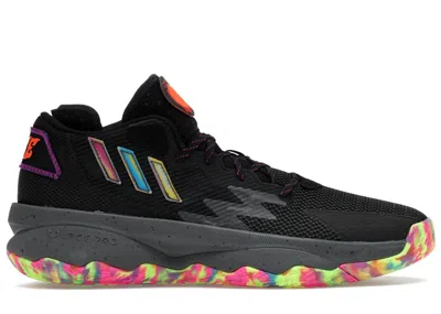 Pre-owned Adidas Originals Dame 8 Big Mood Sneakers In Core Black/grey Six/panther Cyan