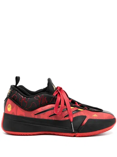 Adidas Originals Dame 9 "bape In Better Scarlet/core Black/gold Met.