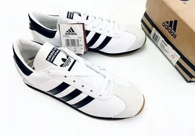 Pre-owned Adidas Originals Deadstock Vintage 1998 Adidas Country Leather White Black 032839 Men Us10