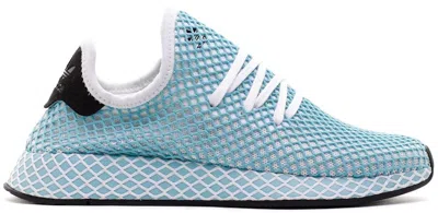 Pre-owned Adidas Originals Deerupt Parley (women's) Sneakers In Cloud White/blue Spirit