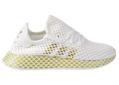 Pre-owned Adidas Originals Deerupt Runner White (women's) Sneakers In Footwear White/gold Metallic In Multi
