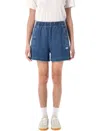 Adidas Originals Adicolor Denim Firebird Shorts In Azzurro