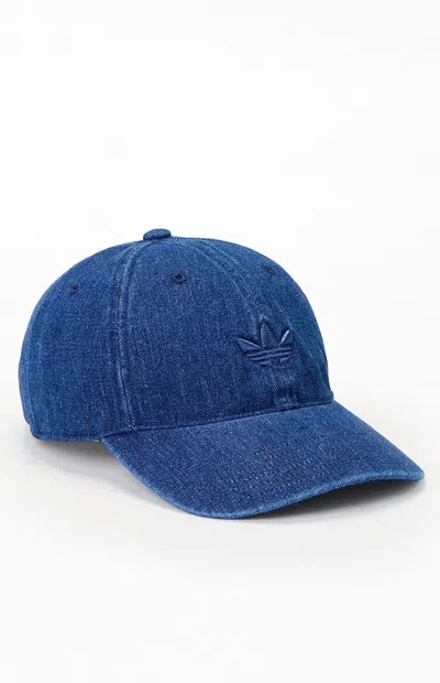Adidas Originals Denim Dad Hat In Blue