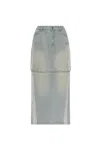 Adidas Originals Adidas Adjustable Five-pocket Denim Skirt With Signature Side Stripes