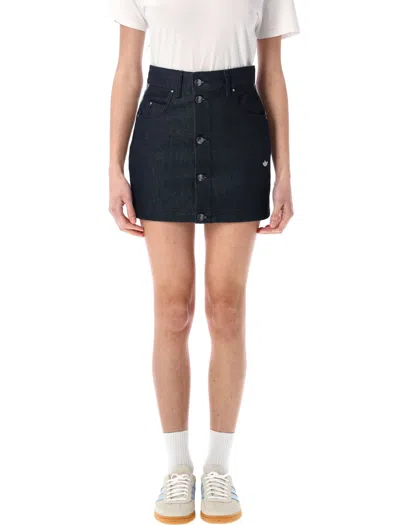 Adidas Originals Denim Skirt In Black