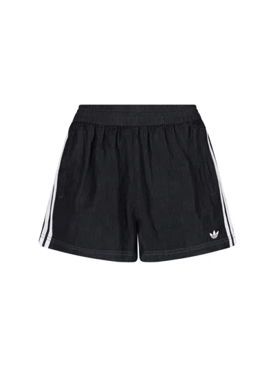 Adidas Originals Denim Sweatshorts In Black