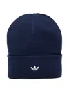 Adidas Originals Dicolor Classic Logo-embroidery Beanie In Blue