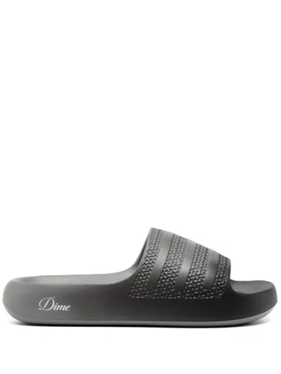 Adidas Originals Dime Aton Slides In Grey