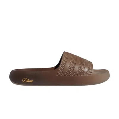 Pre-owned Adidas Originals Dime X Wmns Adilette Ayoon Slide 'simple Brown'