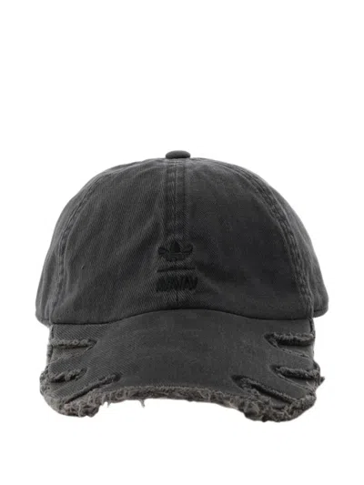 Adidas Originals Distressed-effect Logo Baseball Cap In Black