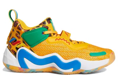 Pre-owned Adidas Originals D.o.n. Issue #3 Lego Yellow Spida Sneakers In Core Black/green/cloud White In Multi