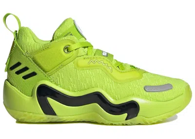 Pre-owned Adidas Originals D.o.n. Issue #3 Monsters Inc. Mike Wazowski Sneakers In Semi Solar Slime/core Black