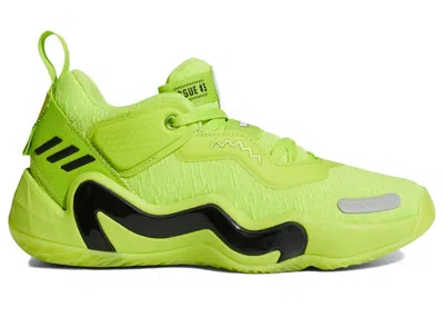 Pre-owned Adidas Originals D.o.n. Issue #3 Monsters Inc. Mike Wazowski Sneakers In Semi Solar Slime/core Black