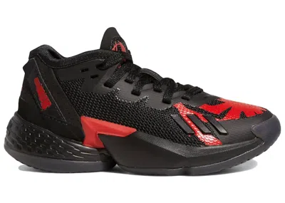 Pre-owned Adidas Originals D.o.n. Issue #4 Miles Morales Sneakers In Core Black/vivid Red
