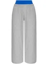 Adidas Originals Double-layer Cotton Track Pants In Grey