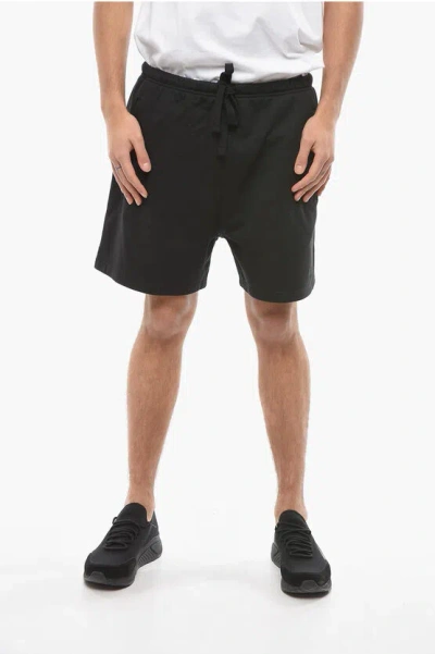 Adidas Originals Drawstring Waist Sweat Shorts With 3 Pockets In Black