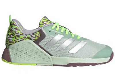 Pre-owned Adidas Originals Dropset 3 Gfx (women's) Sneakers In Linen Green/silver Metallic/lucid Lemon