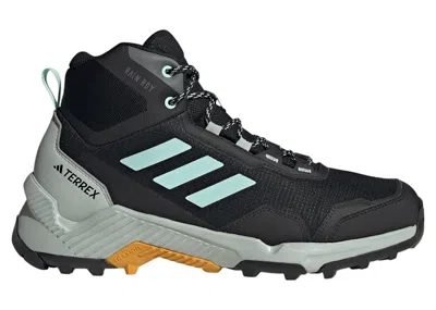 Pre-owned Adidas Originals Eastrail 2.0 Mid Rain.rdy (women's) Sneakers In Core Black/semi Flash Aqua/preloved Yellow In Multi
