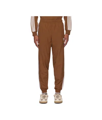 Adidas Originals Brown Adicolor Woven Firebird Track Pants In Preloved Brown