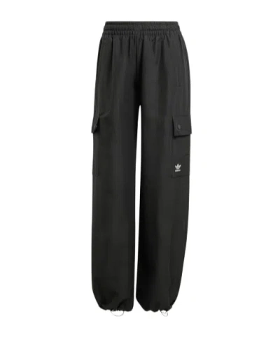 Adidas Originals Elastic Waistband Casual Pants In Black 