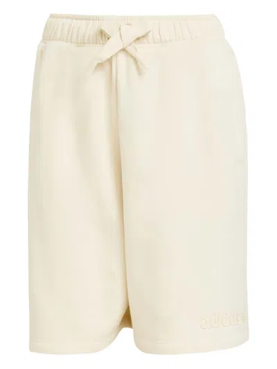 Adidas Originals Elastic-waistband Logo Shorts In White