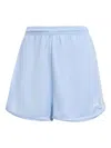 Adidas Originals Elasticated-waistband Short Shorts In Blue