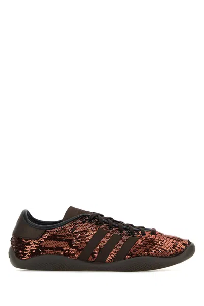 Adidas Originals Adidas X Wales Bonner X Wales Bonner Karintha Sequin And Satin Sneakers In Brown