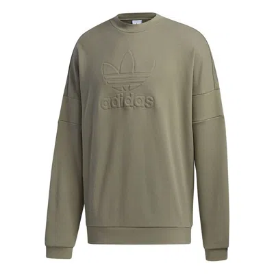 Adidas Originals Embossed Crew Sports Vests For Men Ruins Green