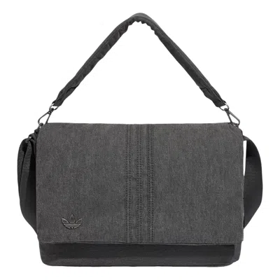 Adidas Originals Embossed Trefoil Logo Shoulder Bag 'charcoal Grey'
