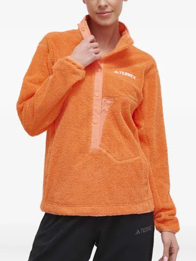 Adidas Originals Embroidered-logo Fleece Sweatshirt In Multi