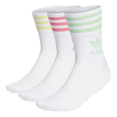 Adidas Originals Enjoy Summer Mid Cut Crew Socks 3 Pairs 'white'