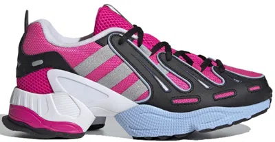 Pre-owned Adidas Originals Eqt Gazelle (women's) Sneakers In Shock Pink/silver Metallic/glow Blue In Multi