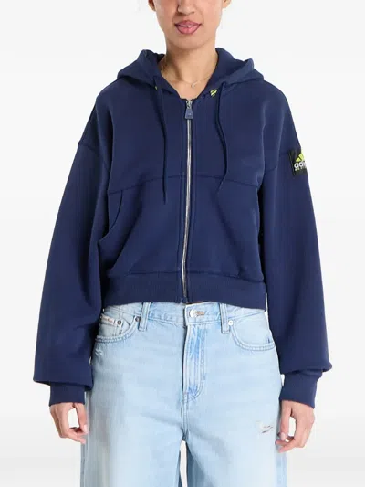 Adidas Originals Eqt Zip Hoodie In Blue