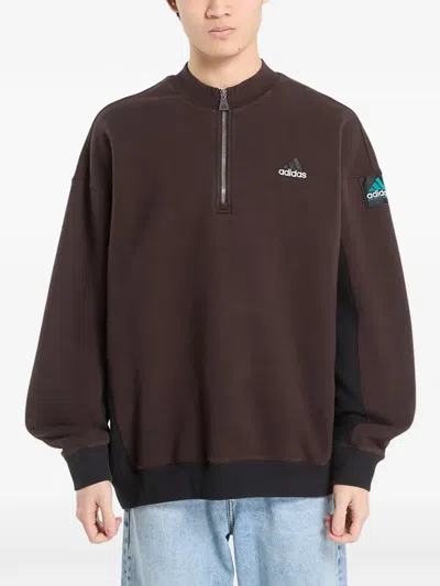 Adidas Originals Equipment Blocked Sweatshirt In Brown