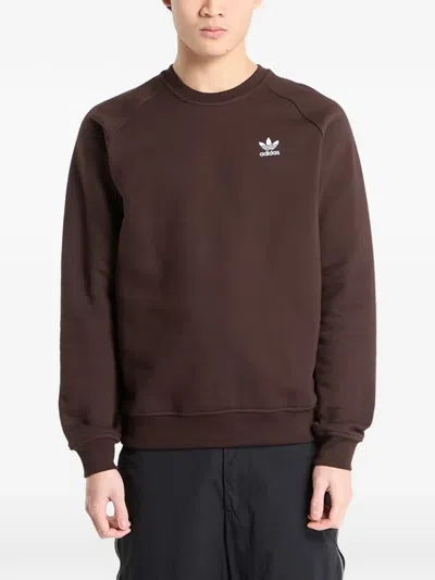 Adidas Originals Ess Crew Sweater In Brown